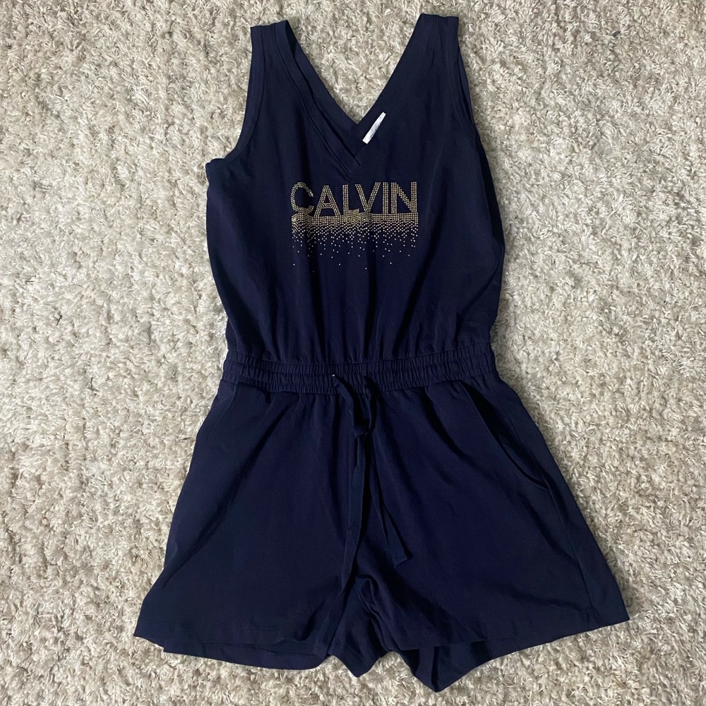 Calvin Klein navy romper size small